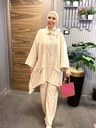Side High Low Linen Set