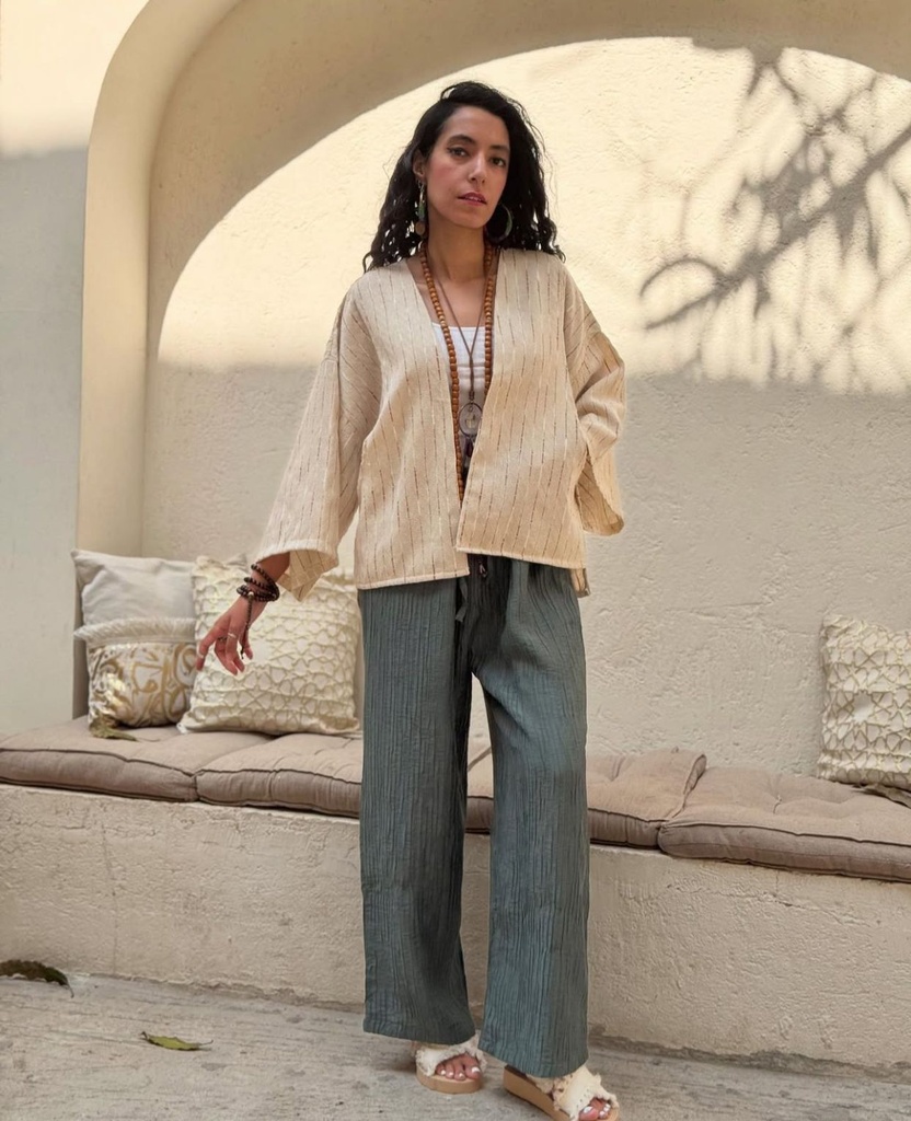 Linen Knitted Kimono
