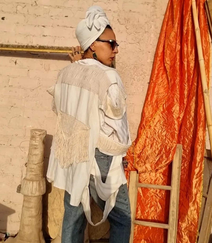 Gypsy Fringes Kimono Beige