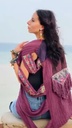 Gypsy Fringes Kimono Purple