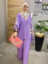 Patchwork Pocket Sequin Pants-Set