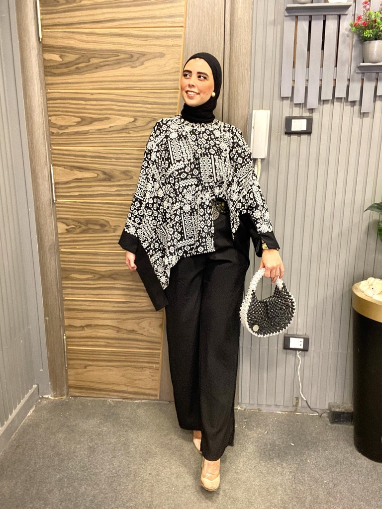 White Fox Printed Pants Set