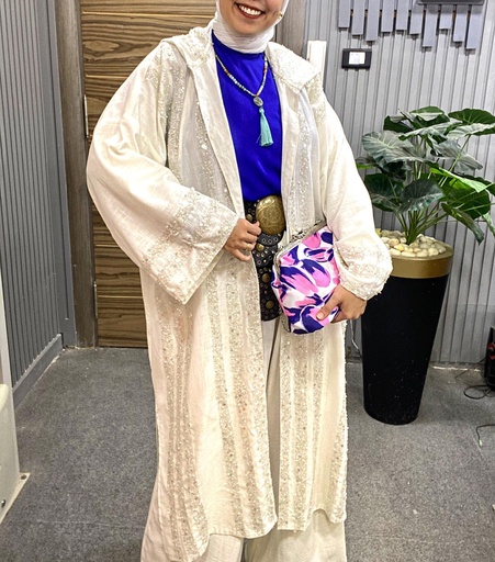 Beaded Linen Kimono