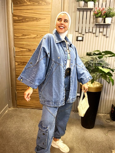[s1-hers] Studs Denim on Denim Set